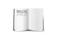 Open Magazine Spread Blank Vectorpikepicture | Thehungryjpeg with regard to Blank Magazine Spread Template