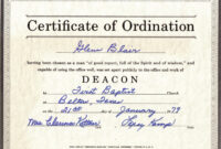 Ordained Pastor Certificate | New Calendar Template Site with Certificate Of Ordination Template