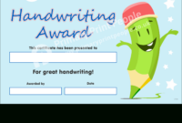 Personalised School Reward Certificates - Primary Print People for Handwriting Award Certificate Printable