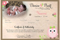 Pinadele Juarez On For All Baby'S Photo Album | Birth Certificate with regard to Girl Birth Certificate Template