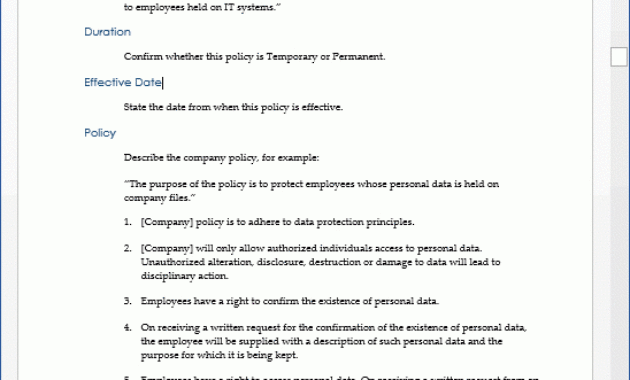 Policy Manual Template (Ms Word/Excel) - Templates, Forms, Checklists in Professional Company Internet Policy Template