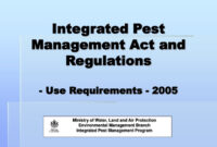 Ppt – Integrated Pest Management Act And Regulations – Use Requirements intended for New Integrated Pest Management Plan Template