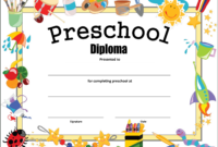 Preschool Diploma Certificate – How To Make A Preschool Diploma Certif throughout Daycare Diploma Certificate Templates