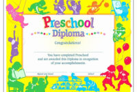 Preschool Diploma Template Word In 2020 | Preschool Diploma Template within Daycare Diploma Certificate Templates