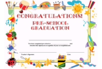 Preschool Graduation Certificate – Pdf | Graduation Certificate for Top 5Th Grade Graduation Certificate Template