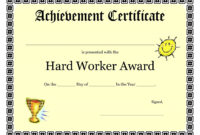 Stunning Blank Certificate Of Achievement Template