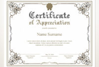 Printable Certificate Of Appreciation Editable Certificate | Etsy throughout Editable Stock Certificate Template