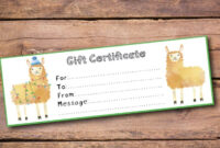 Printable Gift Certificate For Travel / 11+ Travel Gift Certificate in Best Free Travel Gift Certificate Template