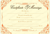 Printable Marriage Certificate | Certificate Templates, Marriage intended for Best Certificate Of Marriage Template