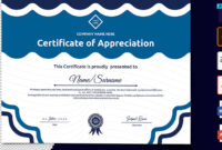 Printable Of Appreciation Certificate Template #104744 with regard to Professional Certificate Of Recognition Word Template