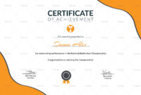 Prize Achievement Certificate Design Template In Psd, Word regarding Top Certificate Of Achievement Template Word