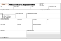 Project Change Management Plan pertaining to Change Request Management Template