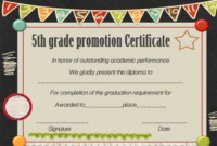 Promotion Certificate 5Th Grade Google Search | Graduation Inside 5Th intended for Top 5Th Grade Graduation Certificate Template