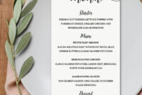 Professional Baby Shower Menu Template Free
