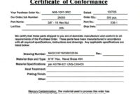 Quality Certificate Of Conformance Template In 2021 | Templates, Gift intended for Certificate Of Conformance Template