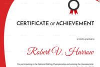 Rafting Achievement Certificate Design Template In Psd, Word inside Certificate Of Achievement Template Word