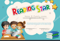 Reading Star Award Template With Children Background Illustration #Ad with regard to Star Reader Certificate Template
