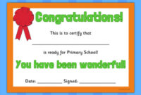 Ready For Primary School Certificate (Teacher Made) intended for Math Certificate Template 7 Excellence Award