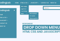 Responsive Dropdown Navigation Menu Using Html Css And Javascript intended for Professional Template With Drop Down Menu