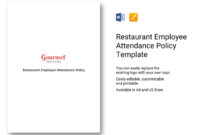 Restaurant Employee Attendance Policy Template In Word, Apple Pges pertaining to Professional Employee Attendance Policy Template