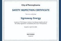 Safety Certificate Template [Free Pdf] – Word (Doc) | Psd | Indesign within Best Pages Certificate Templates