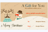 Professional Microsoft Gift Certificate Template Free Word