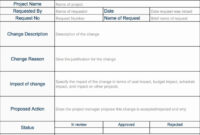 Sample Change Request Form Luxury Change Request Template | Change inside New Change Management Request Template