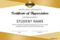 School Appreciation Certificate Template 07 – Best Office Files pertaining to Fascinating School Certificate Templates Free