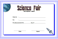 Science Fair Certificates Of Participation Pdf-Word 2 | Science Fair in Science Achievement Certificate Templates