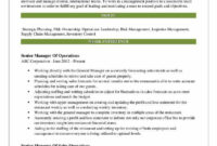 Senior Manager Resume Samples | Qwikresume with Resume Template For Senior Management
