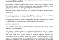 Sexual Harassment Policy - Complaint Procedure (2020) pertaining to Anti Discrimination And Harassment Policy Template