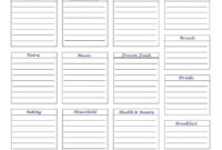 Shopping List Template 10 | Shopping List Template, Pretty Crafts pertaining to Fresh Menu Planner With Grocery List Template
