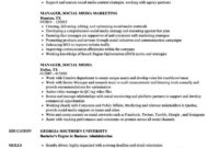 Social Media Management Contract Template In 2021 | Manager Resume within Social Media Management Contract Template