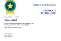 Stunning Sports Award Certificate Template Word
