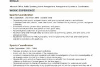 Sports Coordinator Resume Samples | Qwikresume intended for Sports Management Resume Template