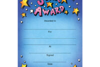 Star Award Certificates | Blue | A5 | X 20 | Brainwaves regarding Star Reader Certificate Templates