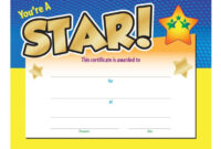 Star Award Template - Dalep.midnightpig.co Regarding Star Certificate throughout Amazing Star Award Certificate Template
