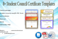 Student Council Certificate Template [8+ New Designs Free] pertaining to Student Council Certificate Template