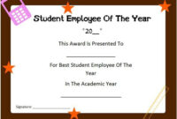 Fresh Employee Of The Year Certificate Template Free