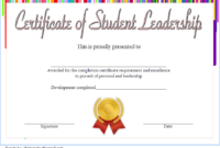 Student Leadership Certificate Template [10+ Designs Free] for Student Council Certificate Template