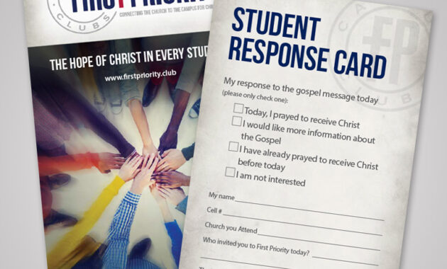Student Response Cards | First Priority Club pertaining to Awesome Church Child Protection Policy Template