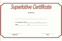 Superlative Certificate Templates Free [10+ Great Designs] for Superlative Certificate Templates