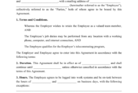 Telecommuting Agreement Template Download Printable Pdf | Templateroller with Working Remotely Policy Template