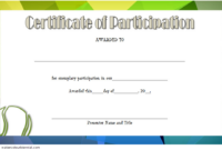 Tennis Participation Certificate Template Free 1 In 2020 | Certificate intended for Table Tennis Certificate Templates Editable