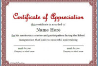 The Charming 009 Printable Certificate Of Appreciat… | Certificate Of intended for Free Template For Certificate Of Recognition