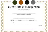 The Terrific Certificate Of Completion Template For Word Free Download for Certificate Of Completion Free Template Word