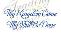 Thy Kingdom Come Wall Decal - Trading Phrases intended for Baptism Certificate Template Word 9 Fresh Ideas