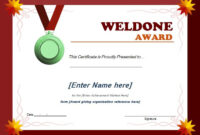 Unique Well Done Certificate Template – Amazing Certificate Template Ideas with regard to Well Done Certificate Template