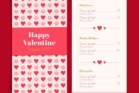 Valentine&amp;#039;S Day Menu Template Vector | Free Download in Valentine Menu Templates Free