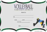 Volleyball Tournament Certificate Templates [8+ Free Download] pertaining to Volleyball Certificate Templates